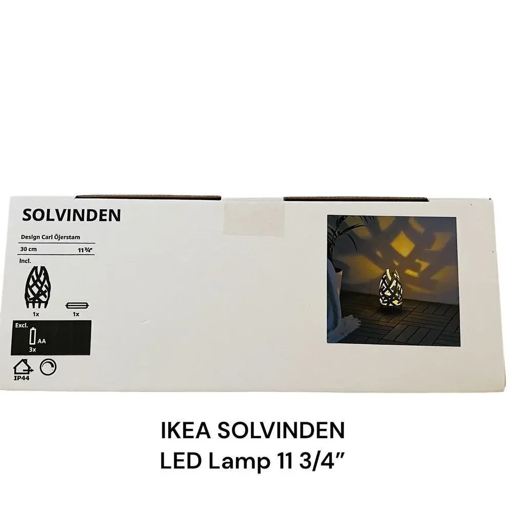 IKEA SOLVINDEN LED Table Lamp, Battery Operated/Outdoor, 11 3/4 